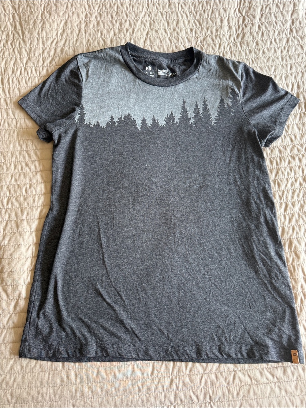 tentree Women's Short Sleeve Forest Crew Tee - Charcoal Gray